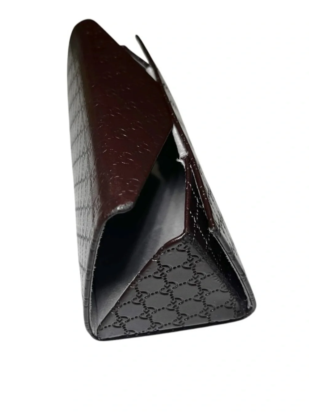 EUC GUCCI || GG- Shima Dark Brown Monogram Trifold Sunglasses Case